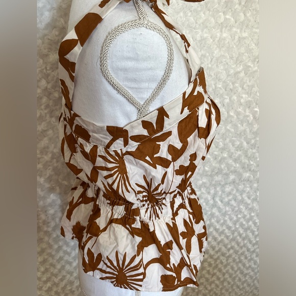 Corey Lynn Calter cream printed tie strap tank size small - Picture 5 of 9
